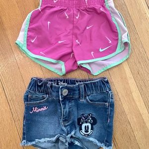 Bundle of toddler shorts (Nike, Gap/Disney) 24m